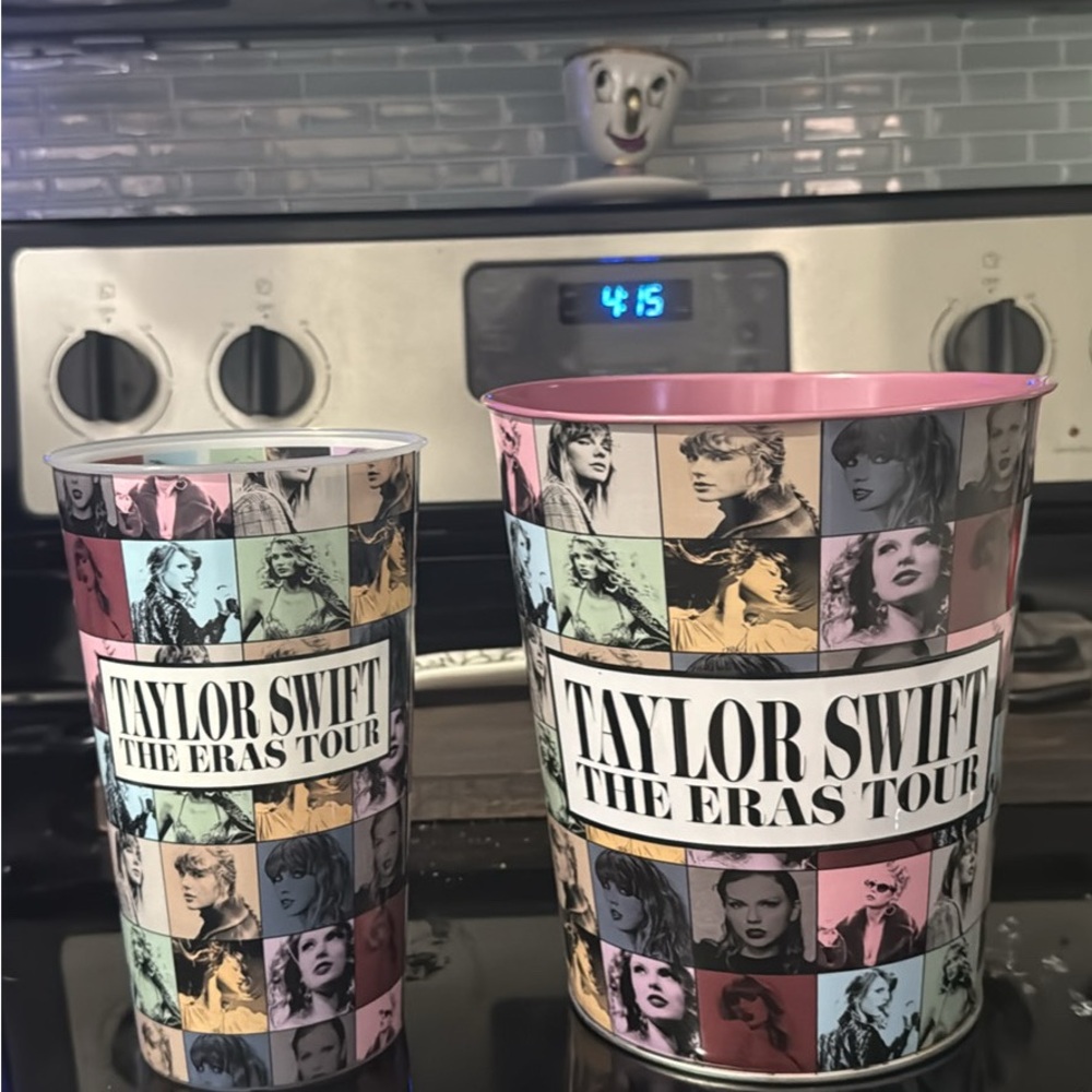 Taylor Swift The Eras Tour Popcorn Bucket and Cup- Set of 2